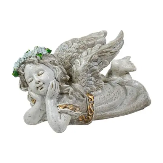 8" Daydreaming Angel Outdoor Patio Garden Statue {1}