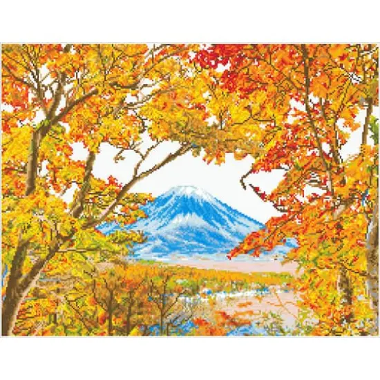 Diamond Dotz® Advanced Autumn Mountain Diamond Painting Kit {3}