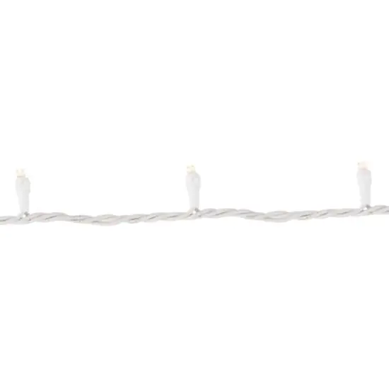 100ct. LED Wide Angle Christmas String Lights with White Wire Warm White {10}