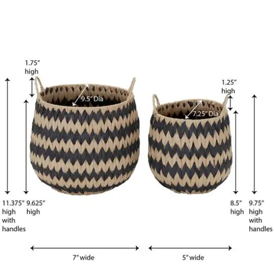 Household Essentials 12" Woven Basket Set {4}