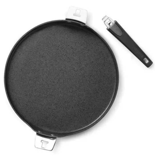 THE ROCK by Starfrit 12.5" Pizza Pan & Flat Griddle With T-Lock Detachable Handle {4}