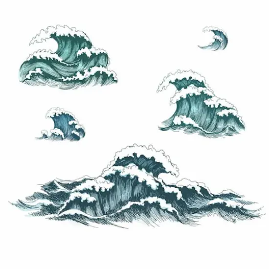 RoomMates Great Wave Peel & Stick Giant Wall Decals {1}