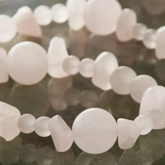 Matte Rose Quartz Stone Beads by Bead Landing&trade; {3}