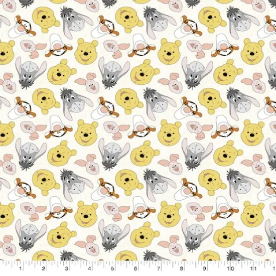 Disney Pooh & Friends Tossed Cotton Fabric {1}