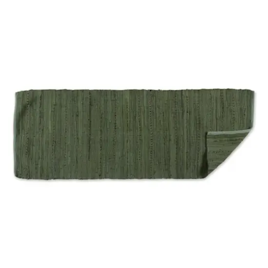 DII&reg; Olive Green Rag Rug, 2ft. x 6ft. {3}