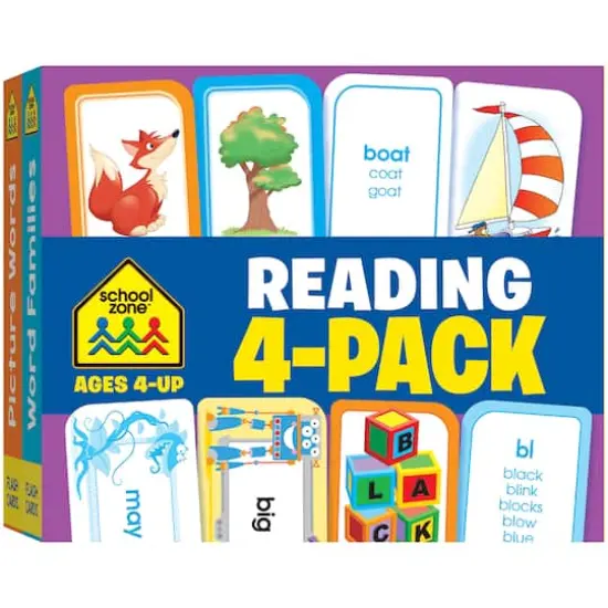 School Zone Publishing Reading Flash Card, 4ct. {1}