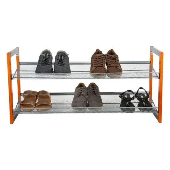 Organize It All Wooden Stackable Shoe Rack {7}