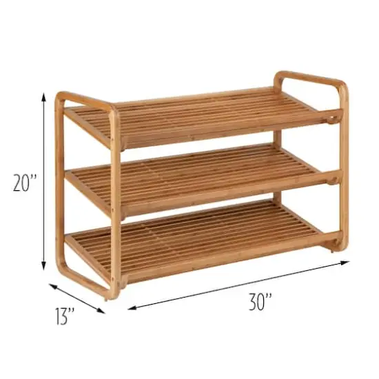 Honey Can Do 3-Tier Bamboo Shoe Rack {6}