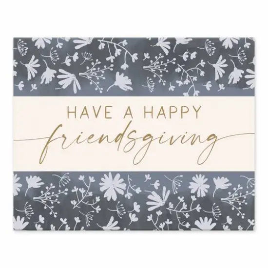 Happy Friendsgiving Blue Tabletop Canvas {1}