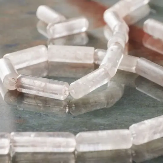 Rose Quartz Tube Beads by Bead Landing&trade; {3}