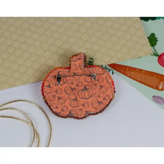 Abris Art Golden Pumpkin Bead Embroidery Decoration Kit {4}