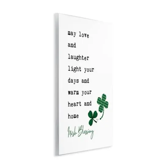 Stupell Industries Heart & Home Touching Irish Blessing Clover Motif Wall Plaque Art {4}