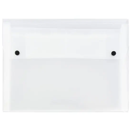 JAM Paper 9" x 13" Clear Plastic Accordion Folder {3}