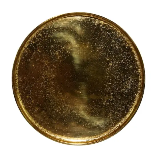 22" Gold Aluminum Contemporary Accent Table {3}