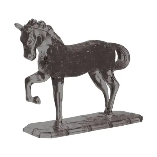 3D Crystal Puzzle - Horse (Black): 100 Pcs {1}