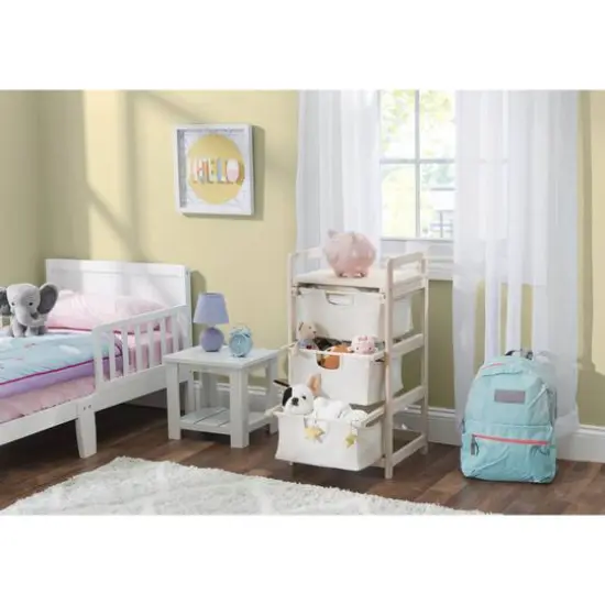 Badger Basket 3 Bin Hamper/Storage Unit Natural/Ecru {4}