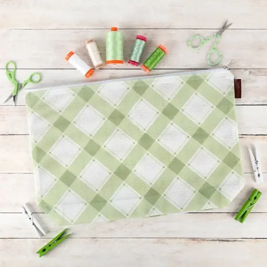 Fat Quarter Shop It's Sew Emma Olive Mad For Plaid Project Bag {1}