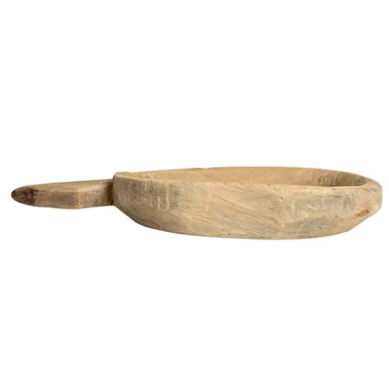 Hello Honey&reg; 18" Natural Rustic Reclaimed Wood Bowl with Handles {13}