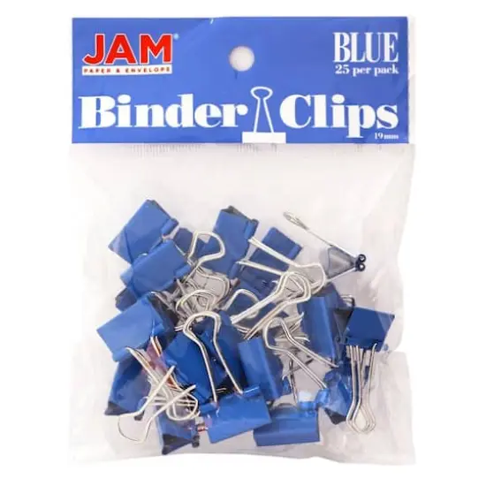 JAM Paper Desk Essentials Paper Clips & Binder Clips Kit Blue {5}