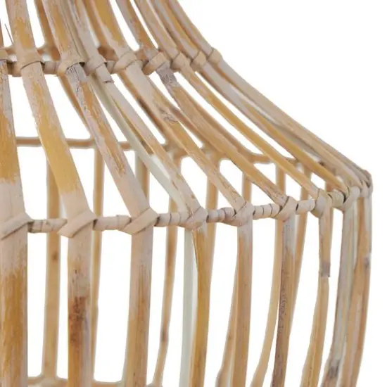 17" Brown Bamboo Handmade Open Frame Vase {3}