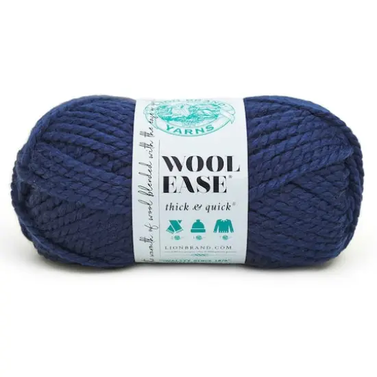 Lion Brand&reg; Wool-Ease&reg; Thick & Quick&reg; Solid Yarn Navy {1}