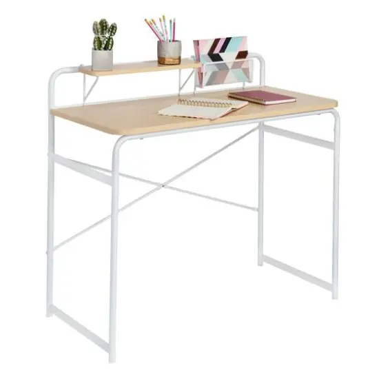 Honey Can Do White Home Office Computer Desk {4}