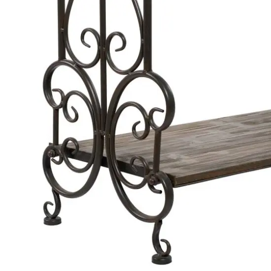 41'' Black Vintage Metal Towel Rack {6}