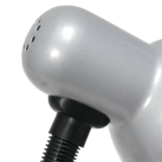 Simple Designs 14.5" Basic Metal Desk Lamp with Flexible Hose Neck Silver {8}