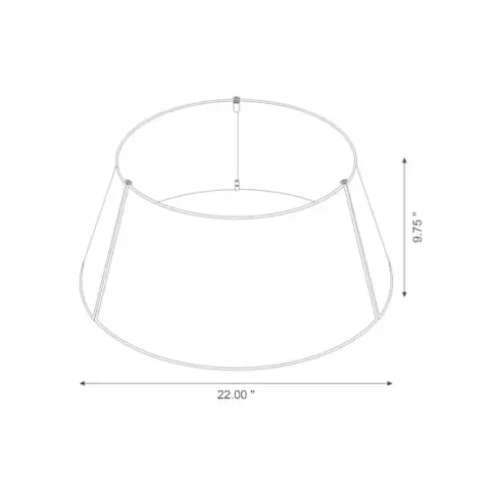 Glitzhome&reg; Silver 22" LED Merry Christmas Cutout Metal Tree Collar {9}