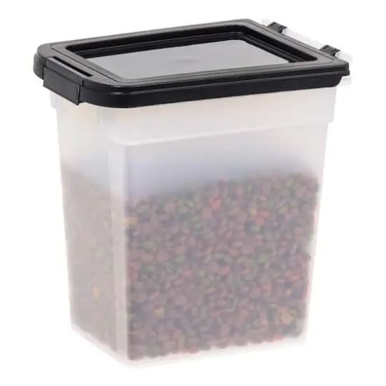 Clear & Black 12.75qt. Pet Food Container With Sealed Top {1}
