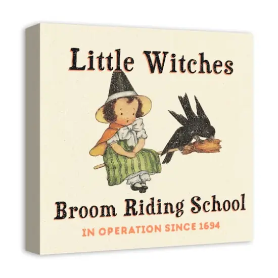 Little Witches Broom Riding School 16" x 16" Canvas Wall Art {3}