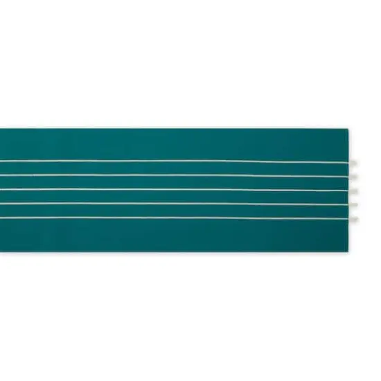 DII&reg; 72" Striped Tassel Table Runner Teal/Off White {5}