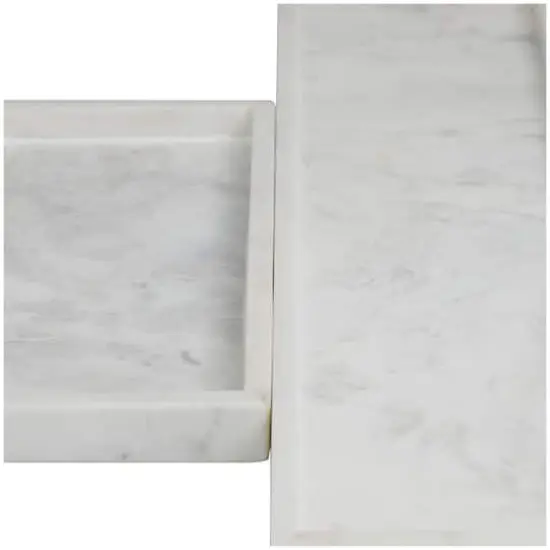 CosmoLiving by Cosmopolitan White Marble Slim Tray Set {4}