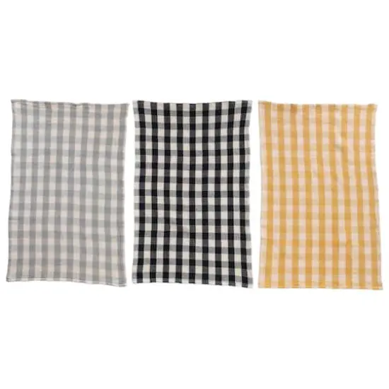 Hello Honey&reg; Gingham Waffle Weave Tea Towels Set {1}