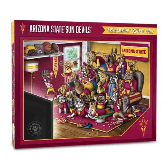 College Football Purebred Fans A Real Nailbiter 500 Piece Puzzle Arizona State Sun Devils {1}