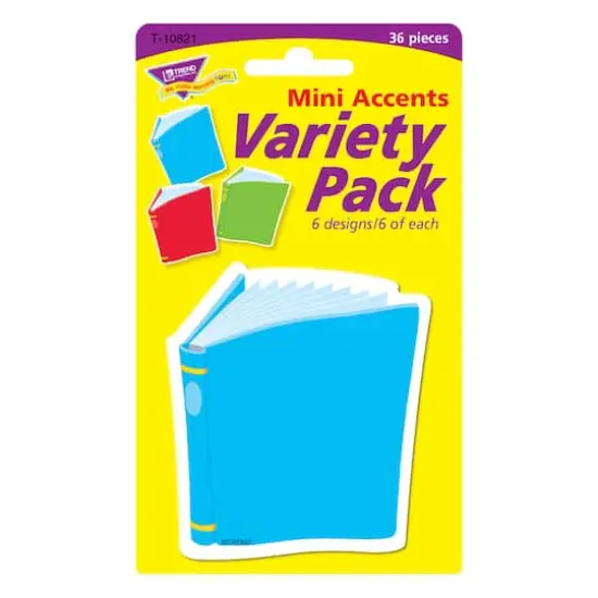 Trend Bright Books Mini Accents Variety Pack, 6 Packs of 36 {3}
