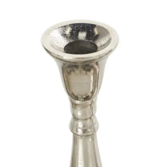 Aluminum 5 Candle Candelabra with Candle Plate Silver {8}