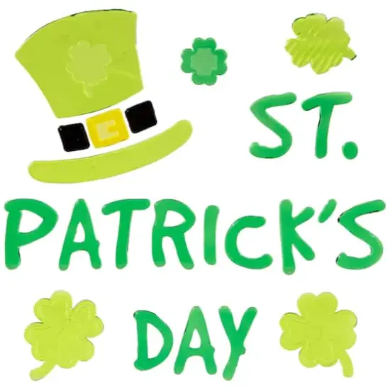 St. Patrick's Day Gel Window Clings Set {5}