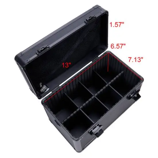 Vaultz Black Tactical Divided Storage Box {4}