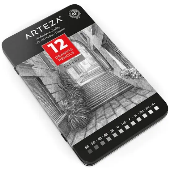 Arteza&reg; 12 Piece Professional Graphite Drawing Pencil Set {6}