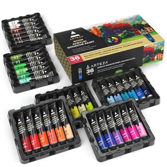 Arteza&reg; Spectrum Tones Acrylic Gouache Paint Set {1}