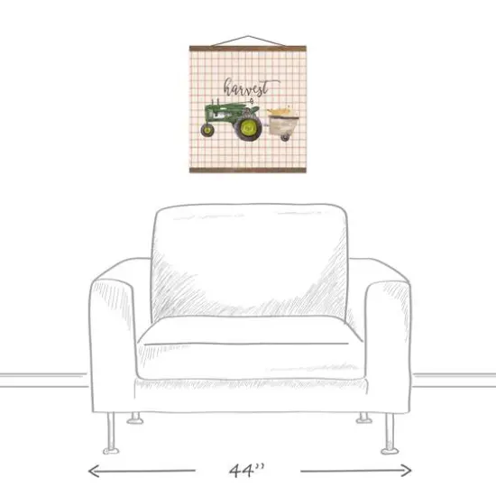 Harvest Tractor Teak Hanging Canvas {4}