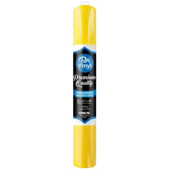 PA Vinyl Gloss Permanent Adhesive Vinyl Yellow {1}
