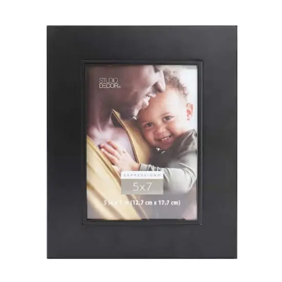 Expressions&trade; 5" x 7" Black Wide Frame by Studio D&eacute;cor&reg; {1}
