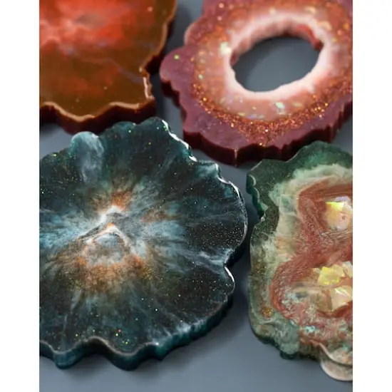 American Crafts&trade; Color Pour Resin Geode Coaster Mold {4}