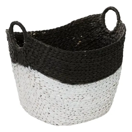 CosmoLiving by Cosmopolitan Black Sea Grass Contemporary Storage Basket {1}