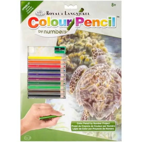 Royal & Langnickel&reg; Sea Turtle Colour Pencil&trade; by Numbers Kit {1}
