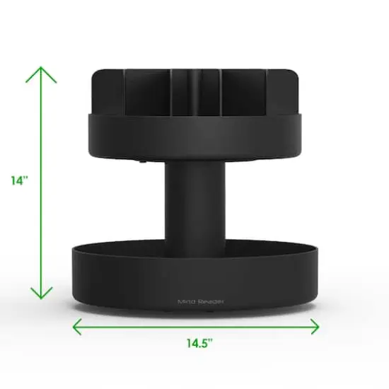 Mind Reader Black 2-Tier Lazy Susan Granola Bar and Snack Organizer {5}