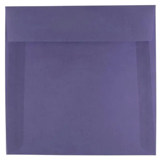 JAM Paper 6.5" x 6.5" Square Translucent Vellum Envelopes, 25ct. Wisteria Purple {1}