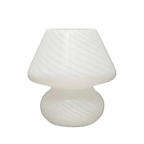 Hello Honey&reg; 9.5" White Vintage Blown Glass Table Lamp {3}